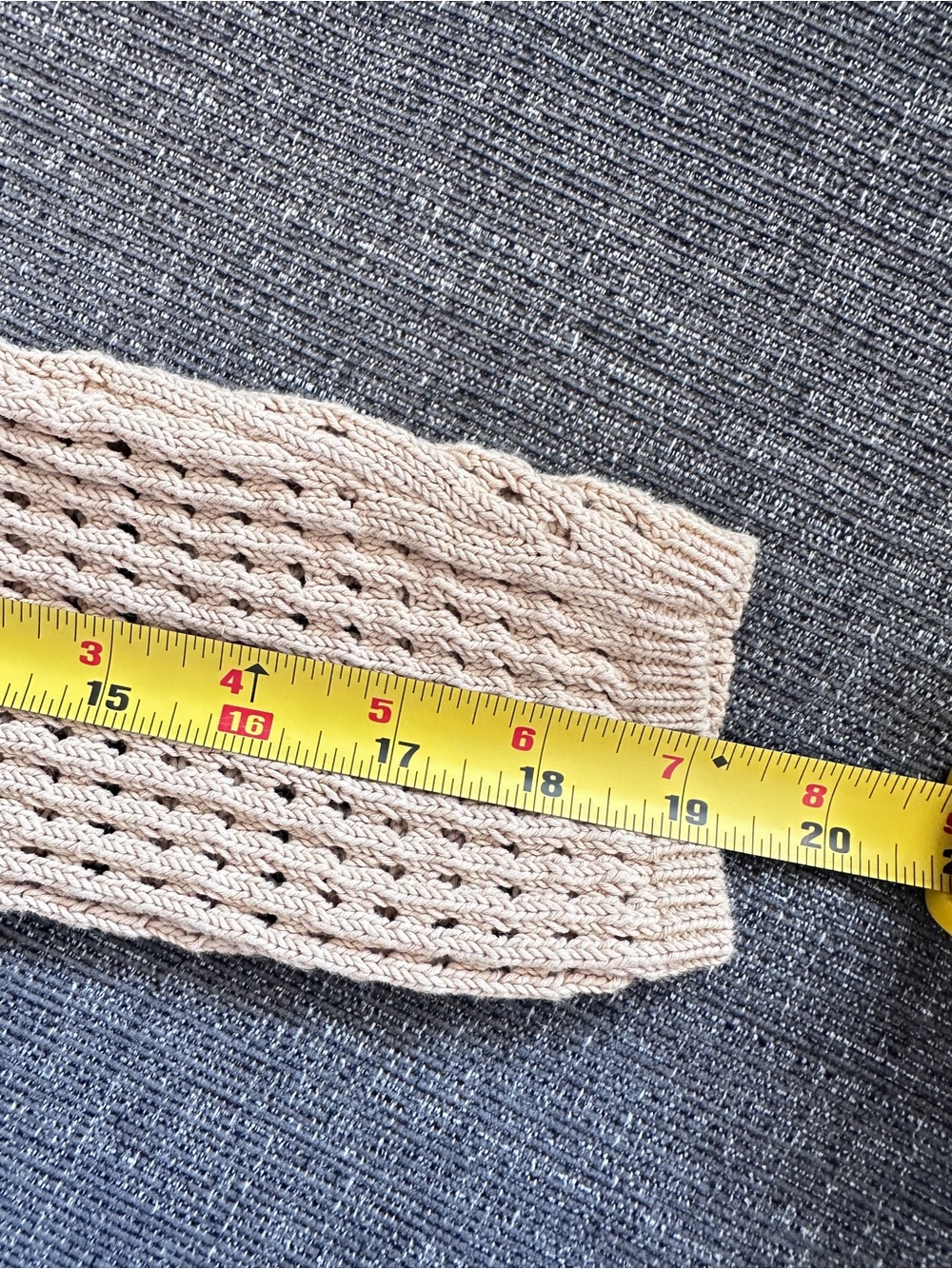 Madewell 100% Cotton Tan Crochet Stitch Open Knit Polo Cardigan Sweater Size S - Picture 15 of 16